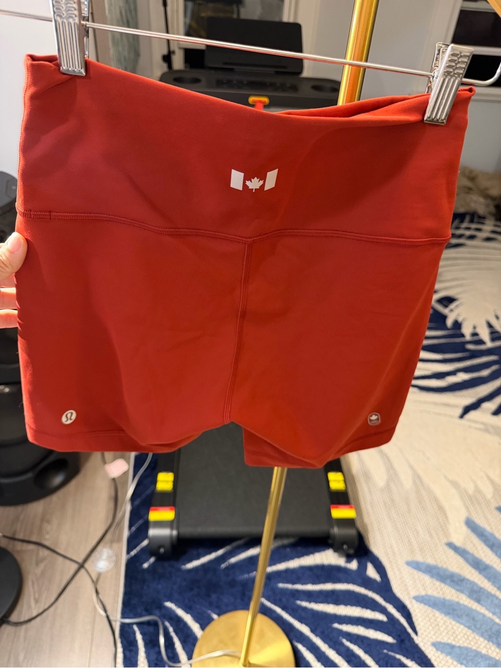 lululemon athletica Red High-Rise Bike Shorts